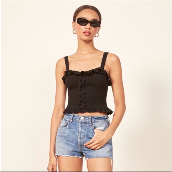 Unworn, Tags attached Reformation Black Top - Picture 4 of 4